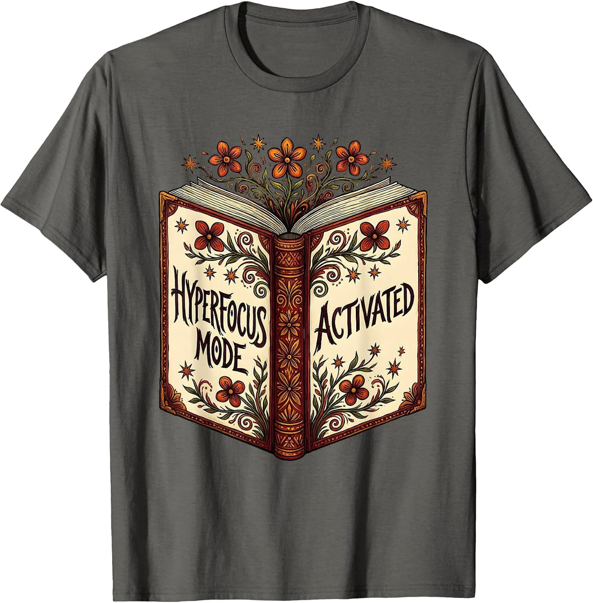 Hyperfocus Mode Activated Autism Women Design T-Shirt - Asphalt Grey