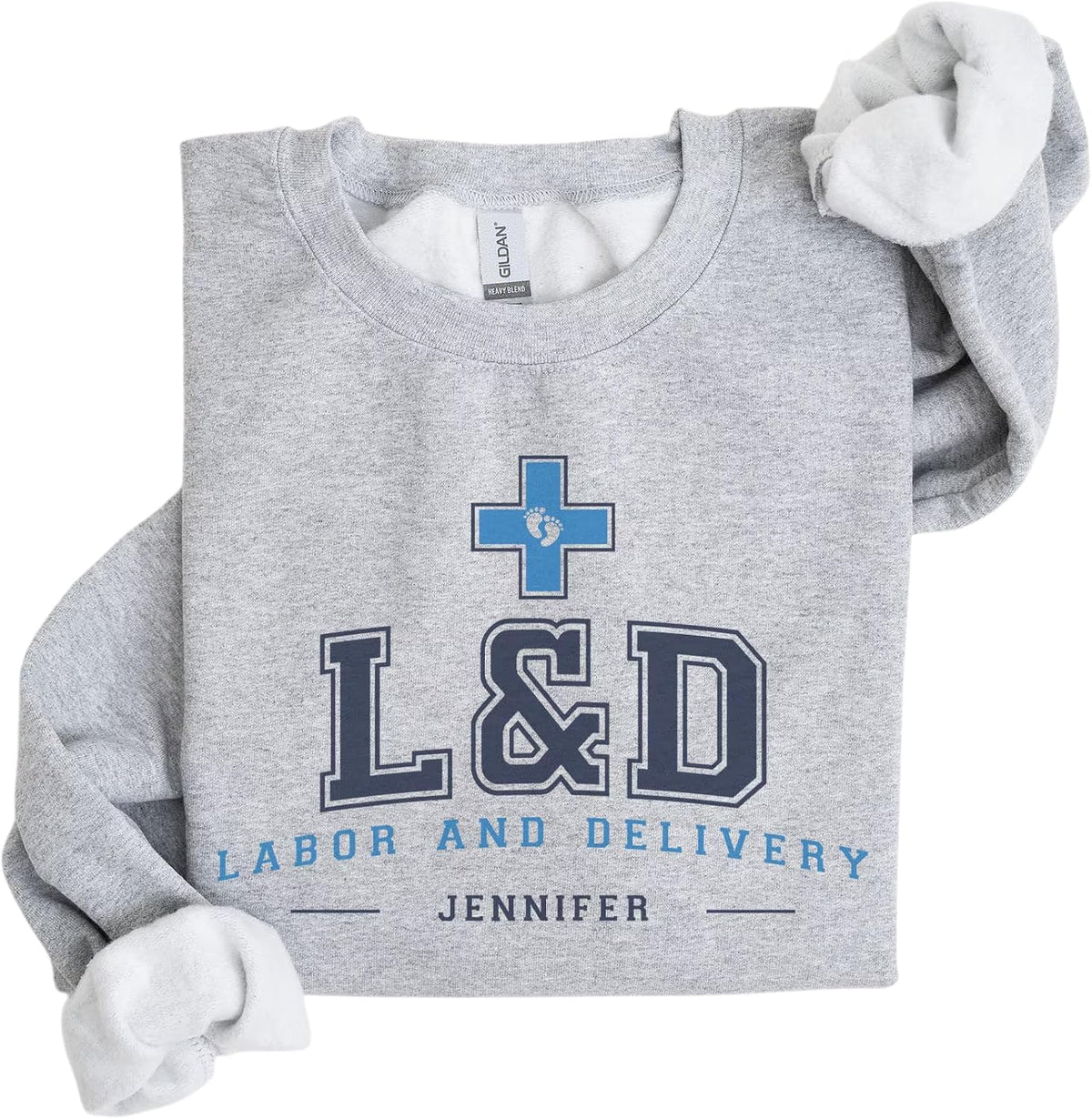 DILYPOD Personalized Nurse Sweatshirt for Women, Custom RN Crewneck for Registered Nurse, Nurses Graduation Gift - Labor and