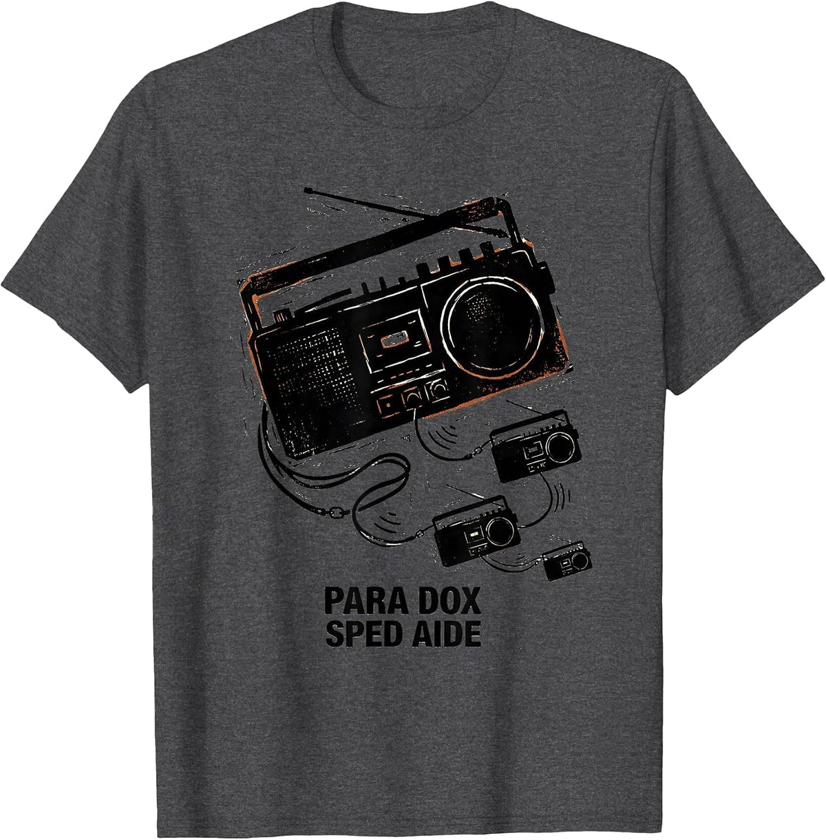 Men's Para Dox SPED Aide Funny Paraprofessional Teacher Aide Humor T-Shirt - Dark Heather Grey