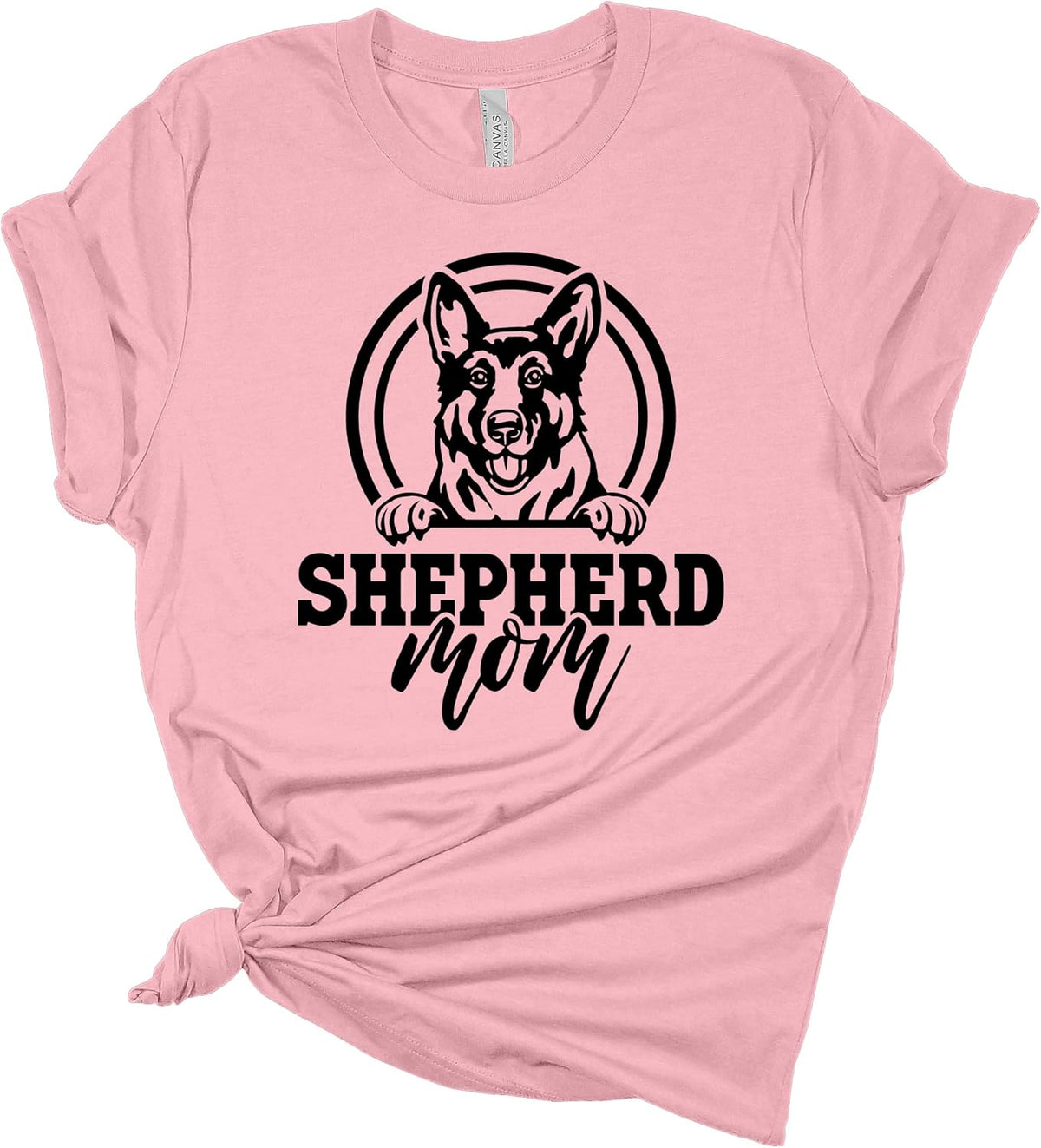 Trenz Shirt Co. Women's German Shepherd Mom Tee - Light Pink