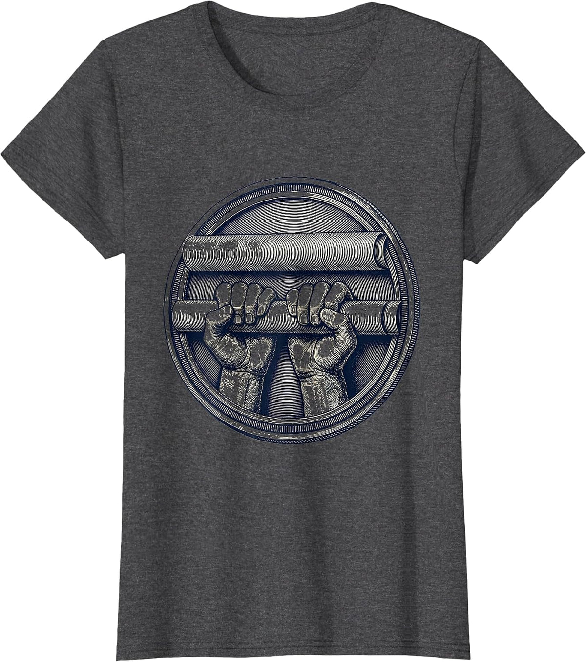 Women's Physical Therapy Parallel Bars Grip Illustration T-Shirt - Dark Heather Grey