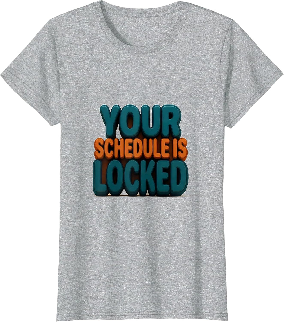 Women's Your Schedule Is Locked Groovy School Counselor Funny Back T-Shirt - Heather Grey