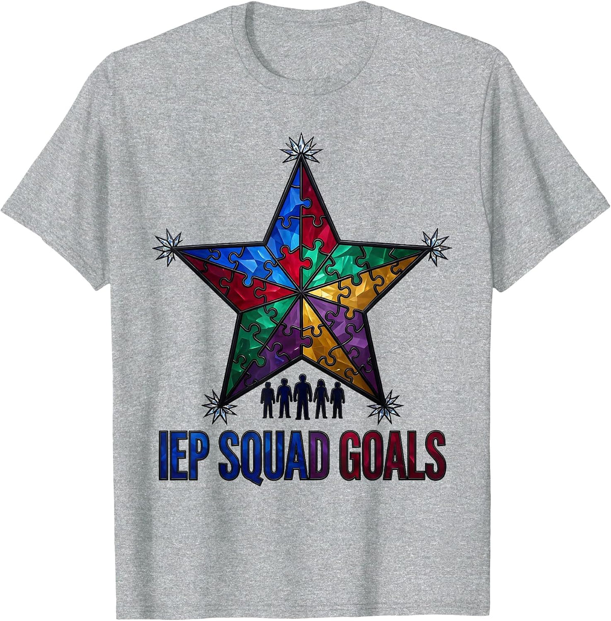 Men's IEP Squad Goals Special Education Design T-Shirt - Heather Grey