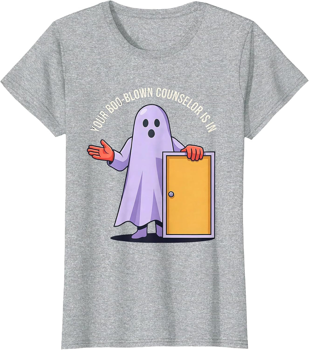 Your Boo-Blown Counselor Is In Halloween School Counselor T-Shirt - Heather Grey