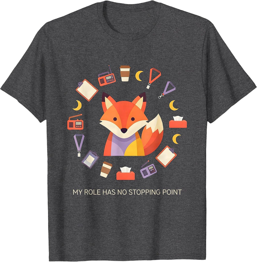 Men's My Role Has No Stopping Point Funny Para Normal Activities T-Shirt - Dark Heather Grey