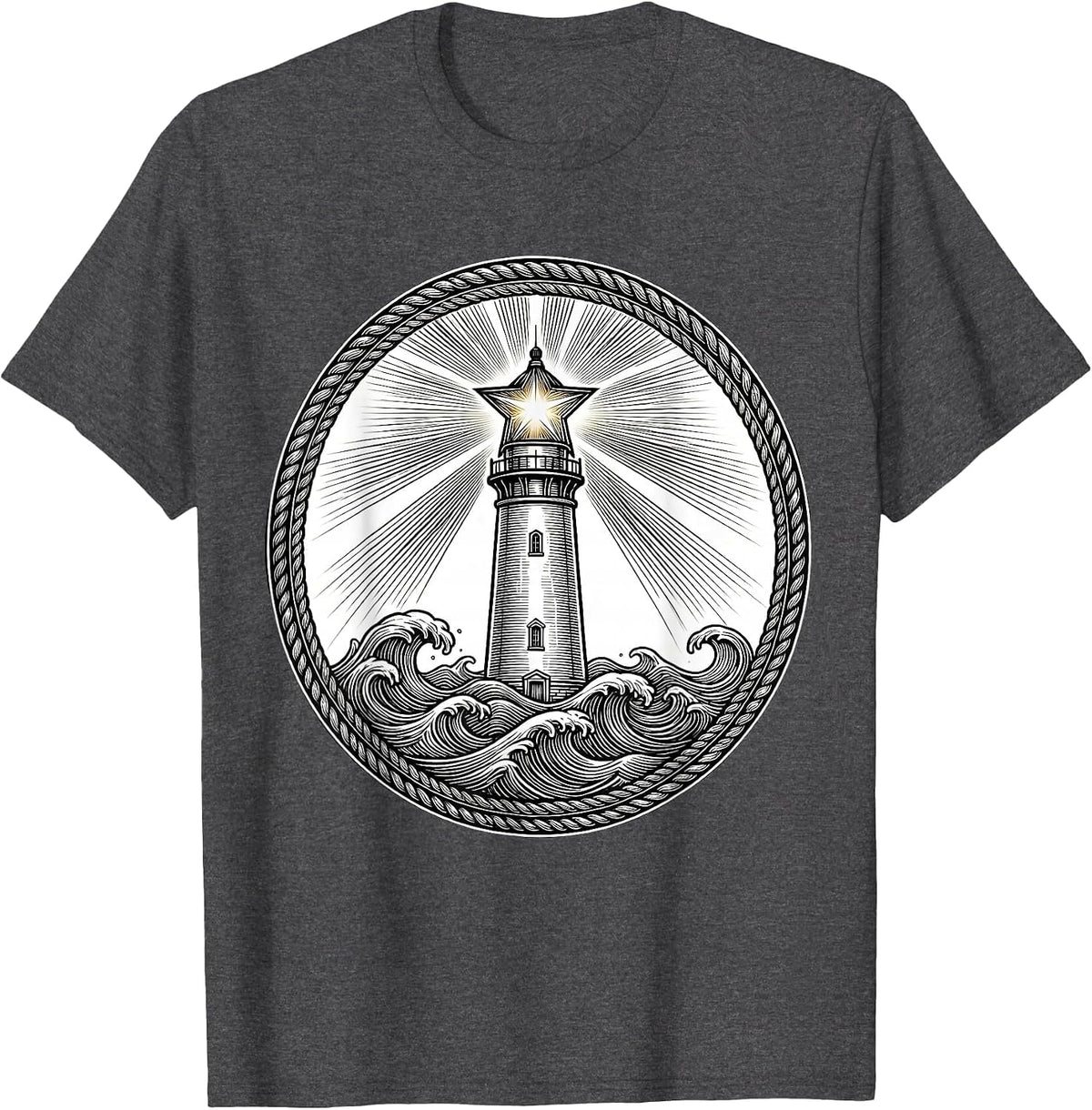 Special Education Teacher Lighthouse Star Light T-Shirt - Dark Heather Grey