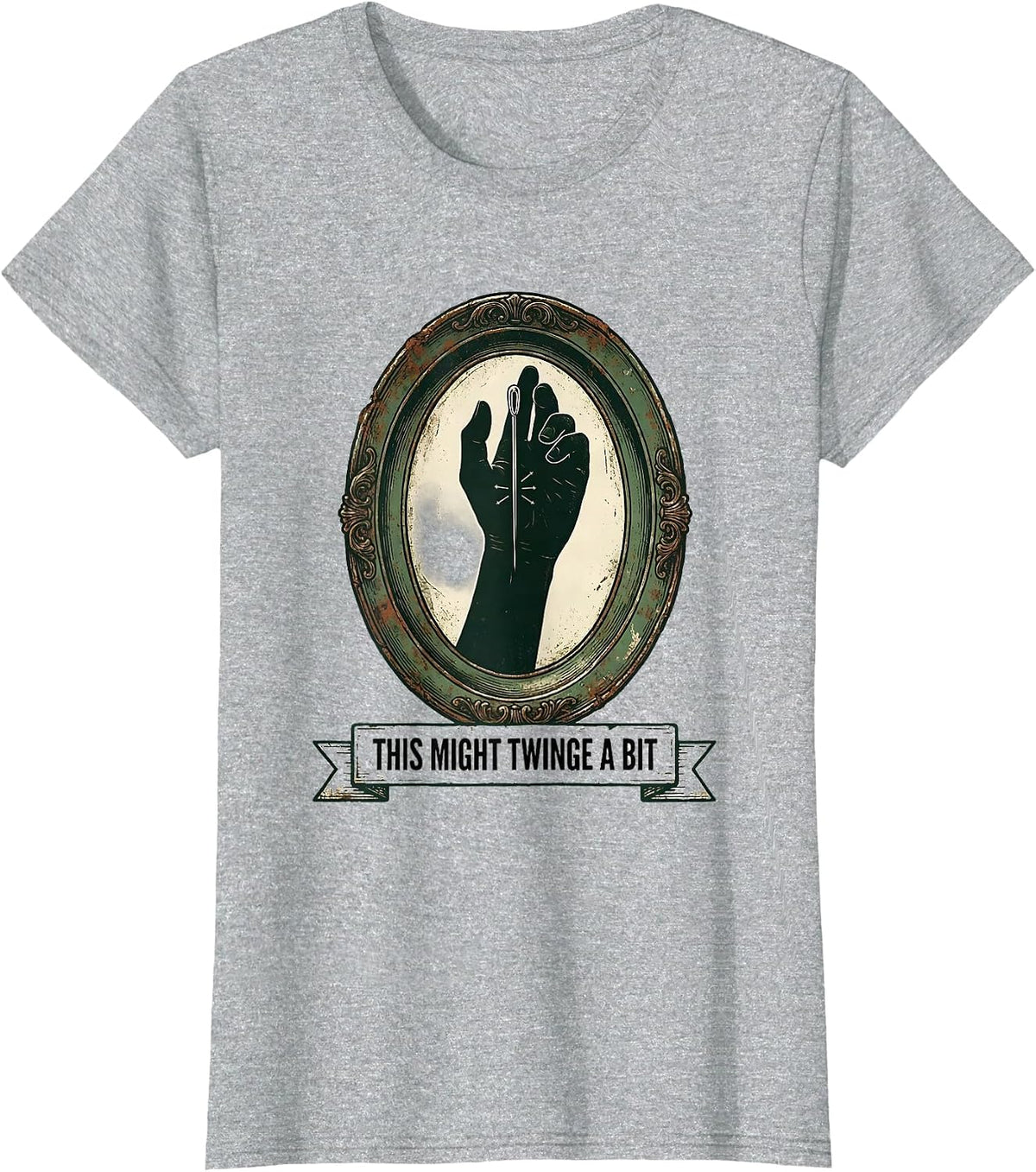 Women's This Might Twinge A Bit Vintage Chiropractor Physical T-Shirt - Heather Grey
