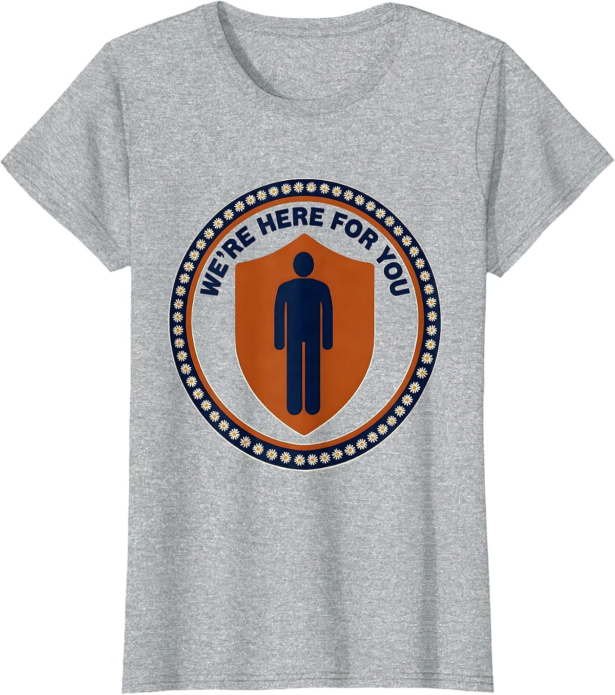 Women's We're Here For You Warm School Counselor Student Support T-Shirt - Heather Grey