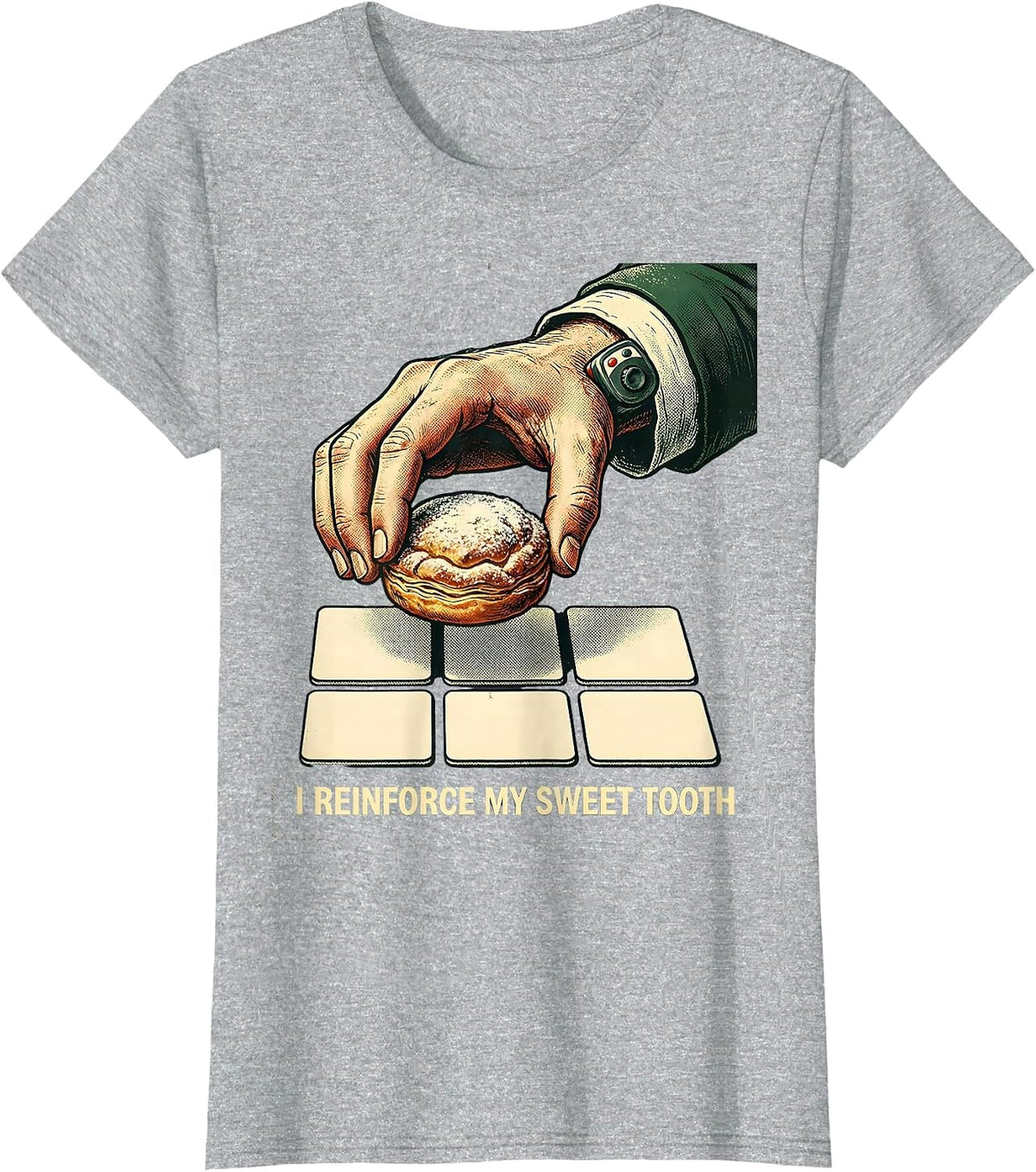 I Reinforce My Sweet Tooth Vintage ABA RBT Behavior T-Shirt - Heather Grey