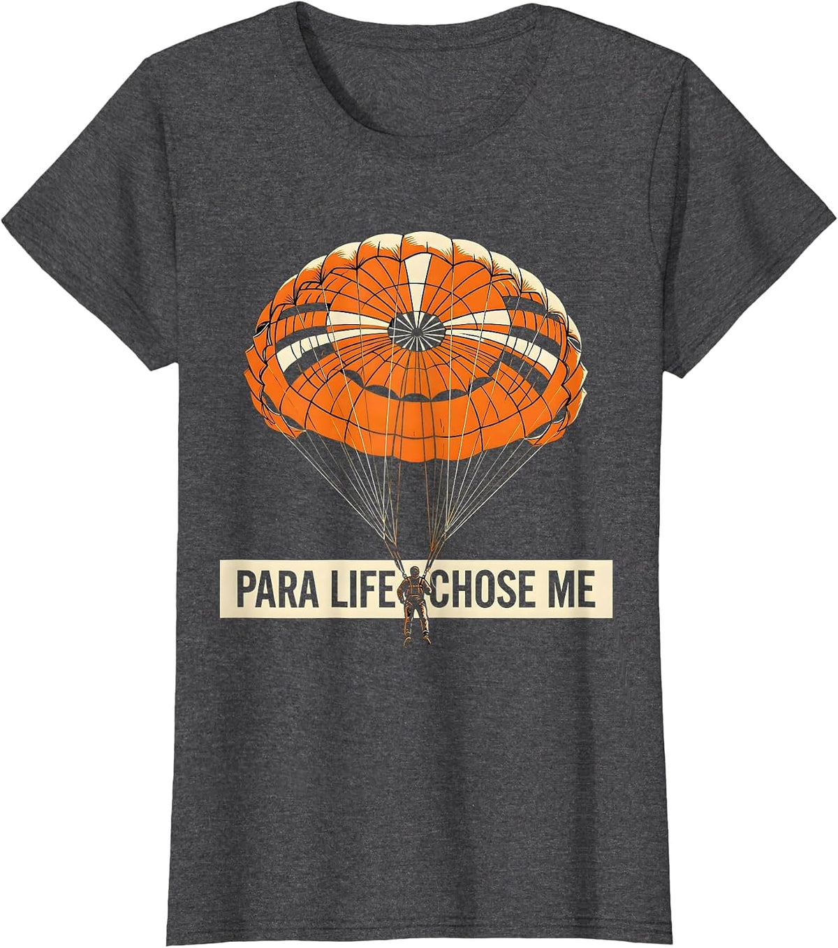 Women's Para Life Chose Me Proud Para Educator Design T-Shirt - Dark Heather Grey