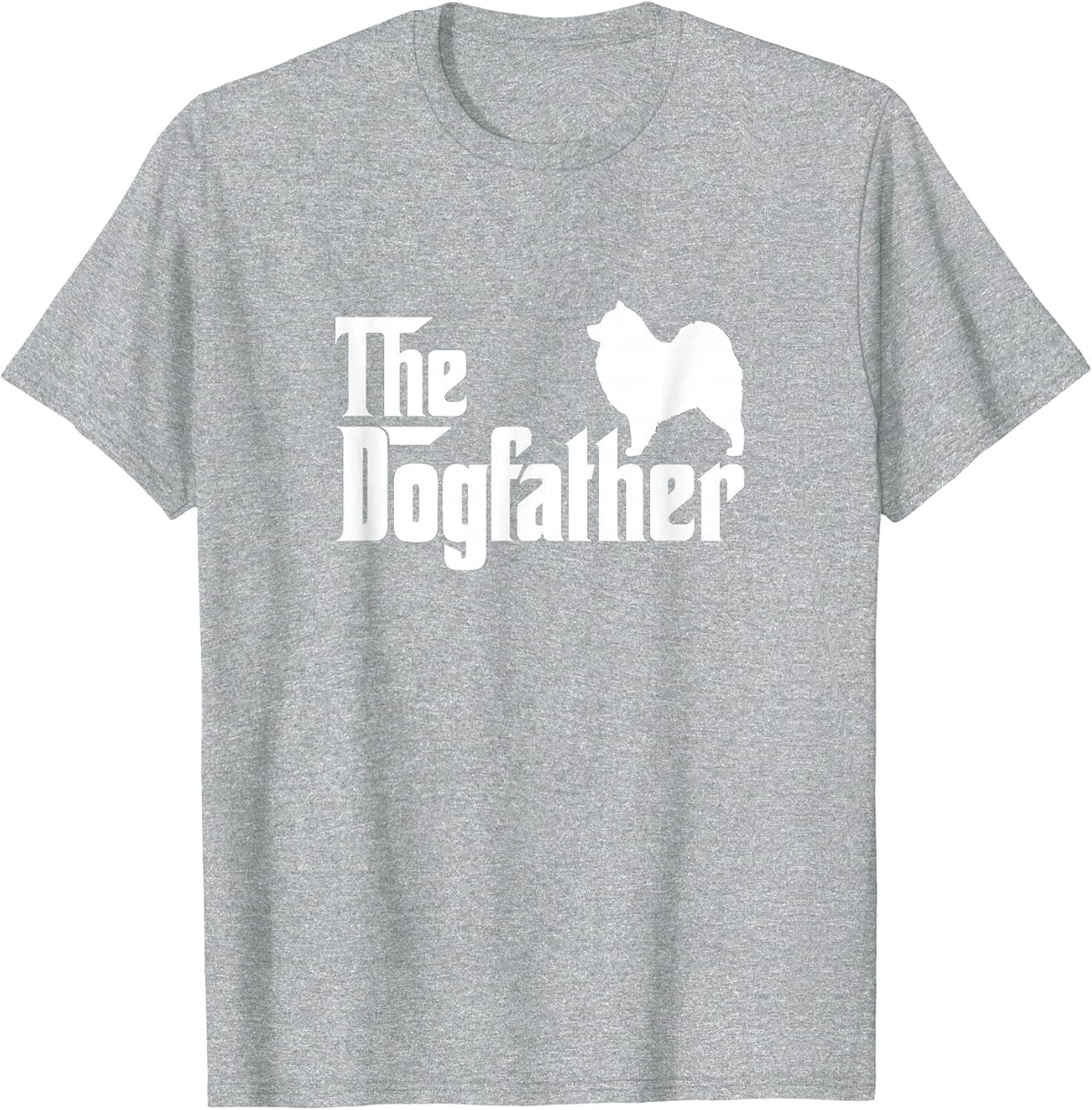 Samoyed - The Dogfather Dog Dad Mom T-Shirt - Heather Grey