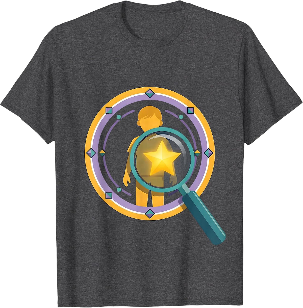Special Education Hidden Star Child Graphic T-Shirt - Dark Heather Grey