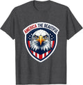 Men's America The Beautiful Patriotic Design T-Shirt - Dark Heather Grey