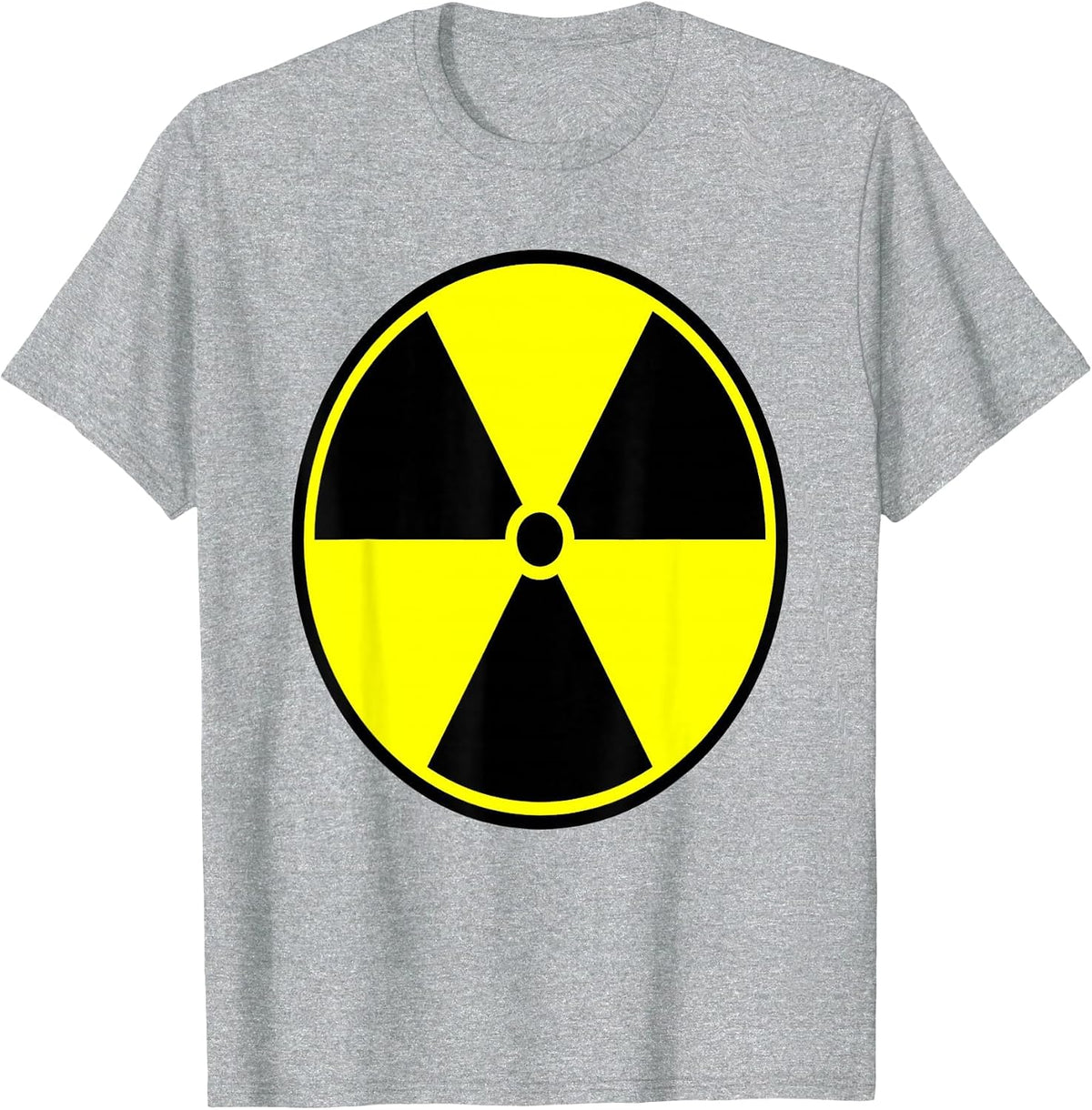 Funny Radiation Symbol Warning Sarcastic Halloween Humor T-Shirt - Heather Grey