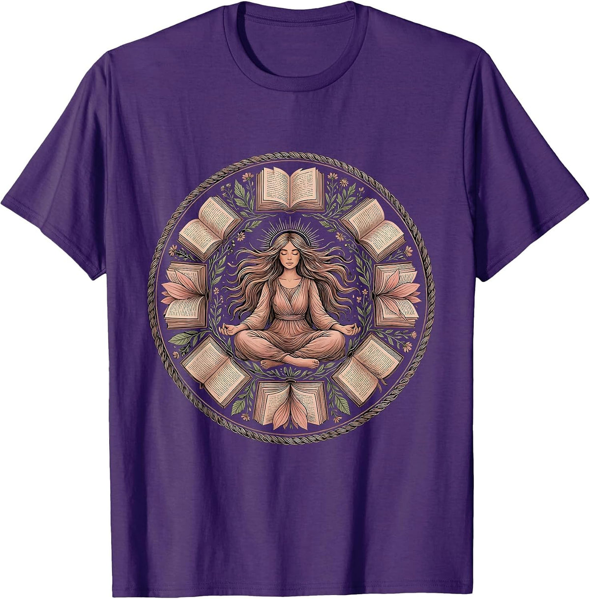 Autism Awareness Reader Girl Illustration T-Shirt - Purple