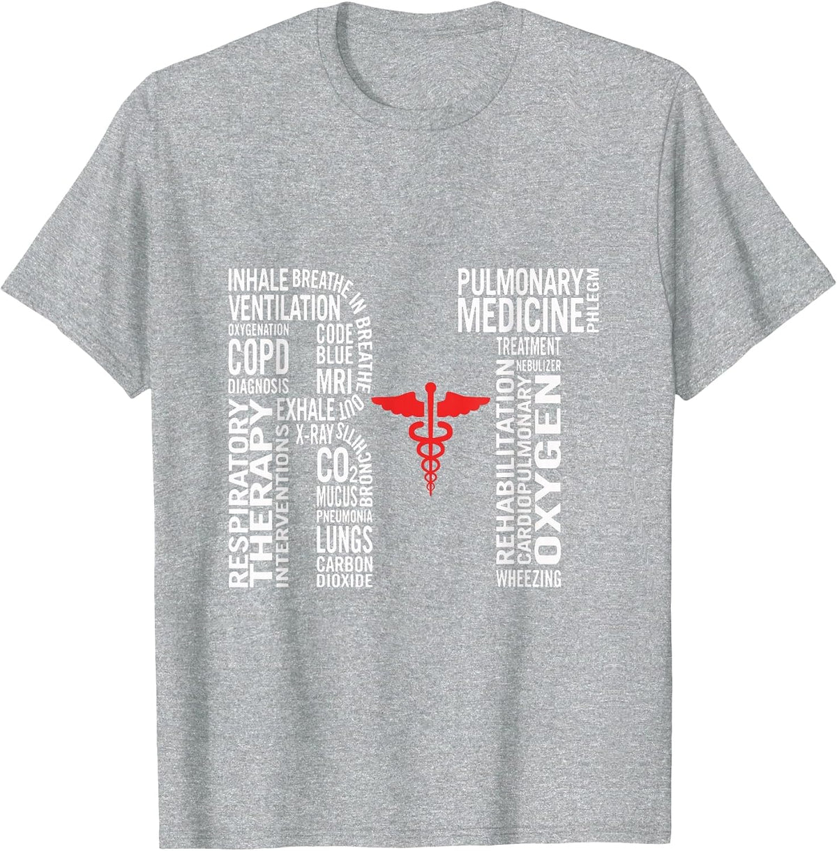 Respiratory Therapeutic Long-Sleeved Shirt T-Shirt - Heather Grey