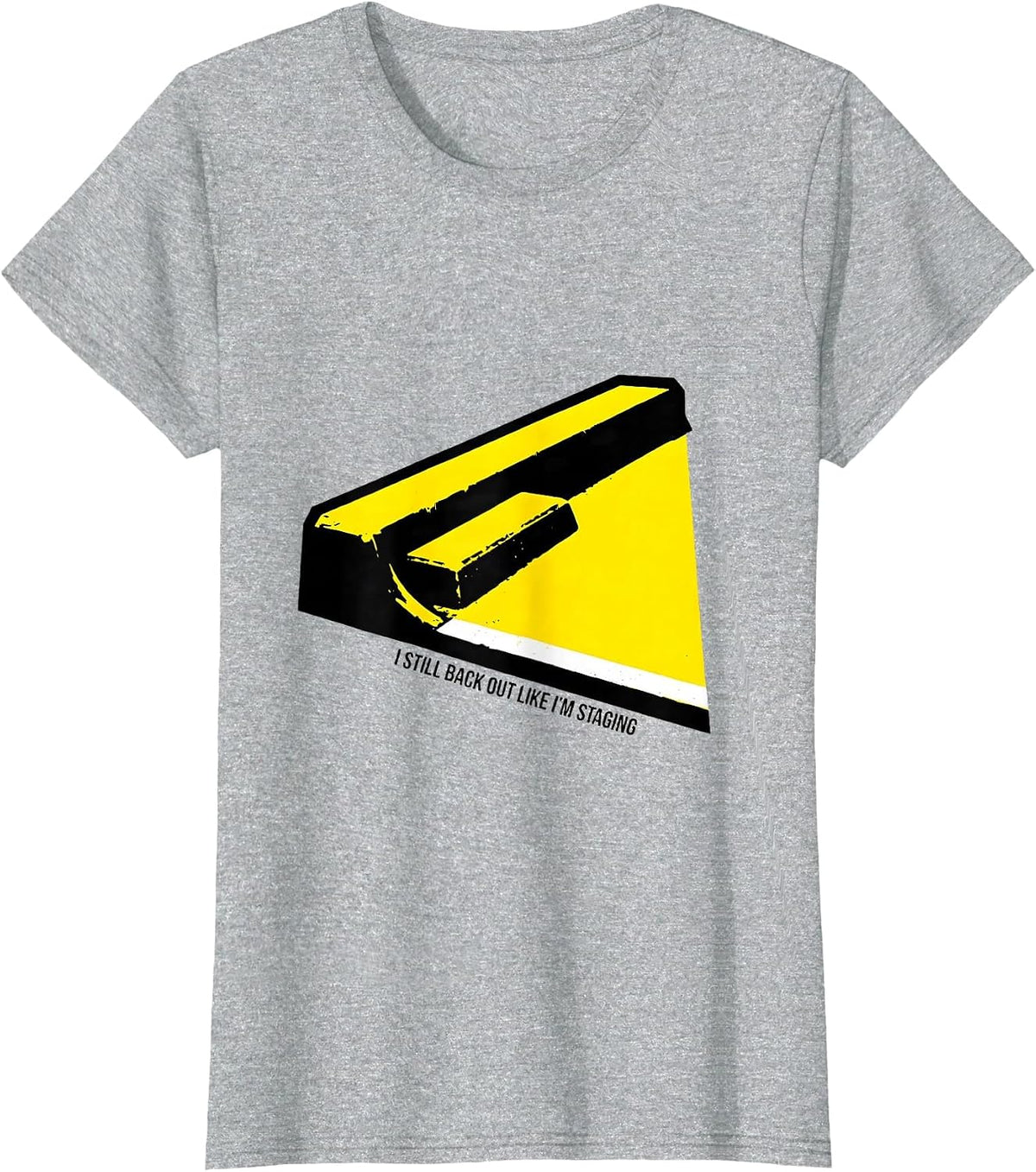 I Still Back Out Like I'm Staging Vintage Racing Flag T-Shirt - Heather Grey