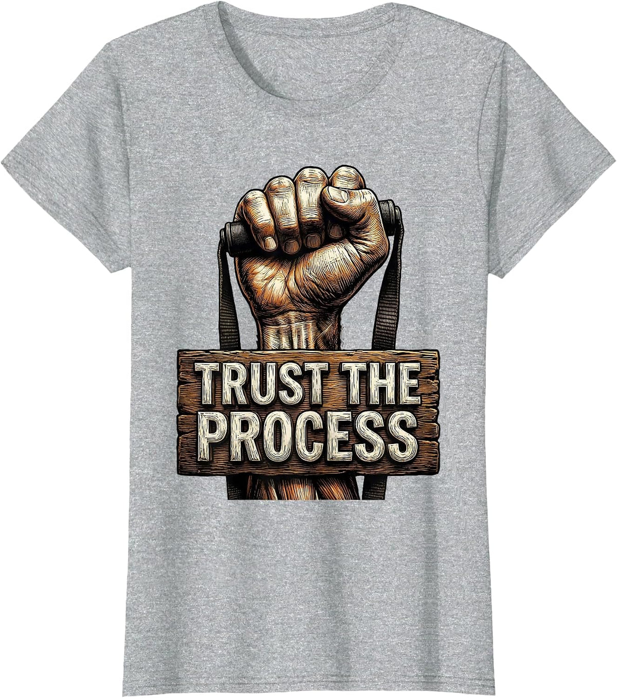 Women's Trust the Process Physical Therapy Design T-Shirt - Heather Grey