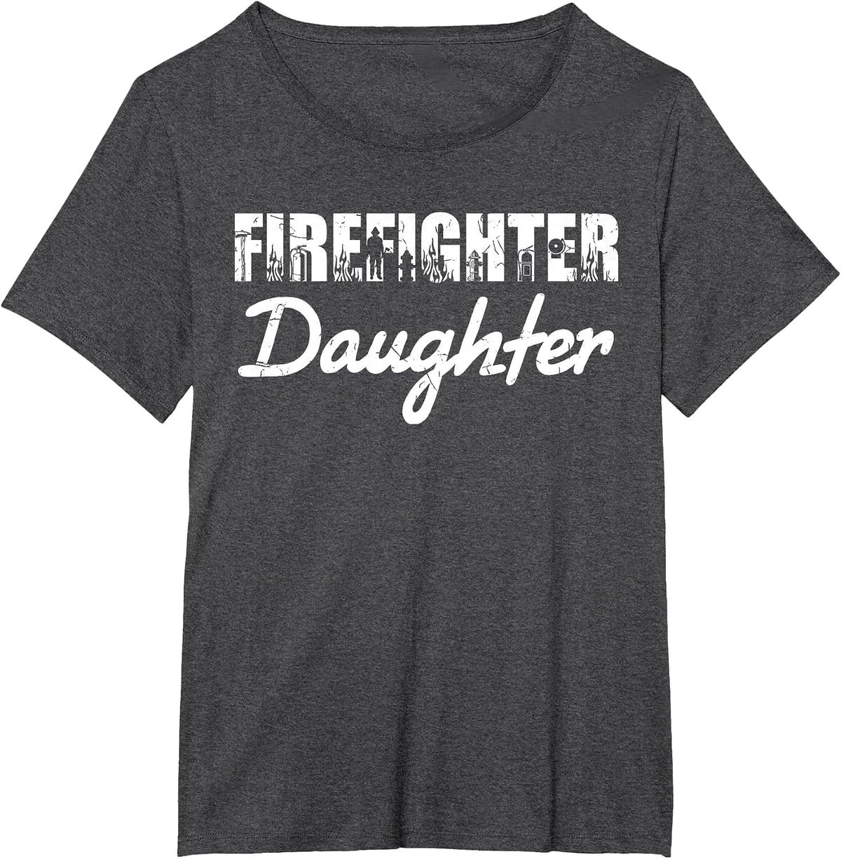 Fire Rescue Fireman Daughter Fireman T-Shirt - Dark Heather Grey