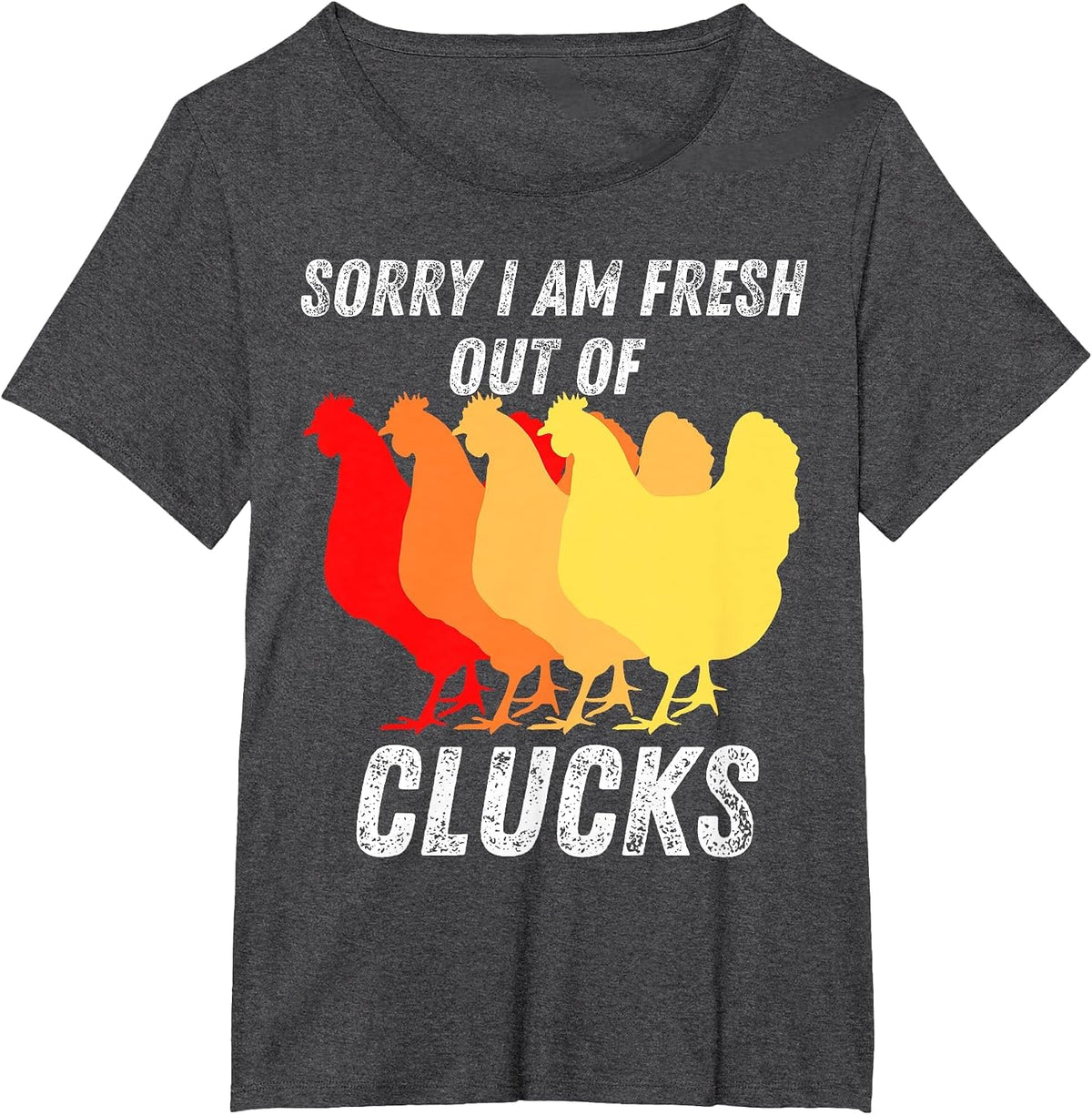 I Dont Give a Cluck Shirt for Chicken Lover Funny Chicken T-Shirt - Dark Heather Grey