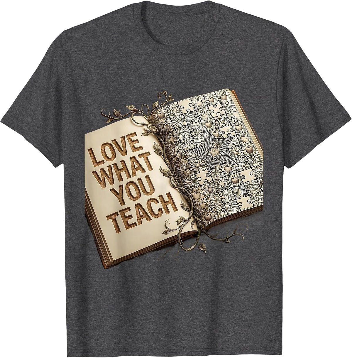 Men's Love What You Teach Special Education Design T-Shirt - Dark Heather Grey