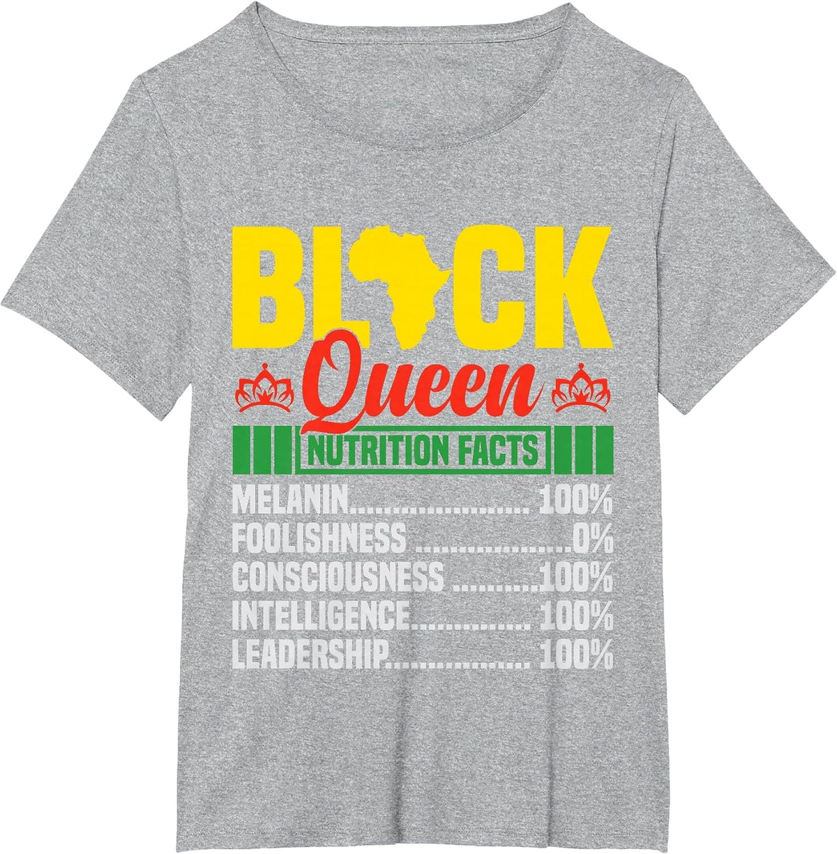 Black History Month Tee Black African American Junteenth T-Shirt - Heather Grey