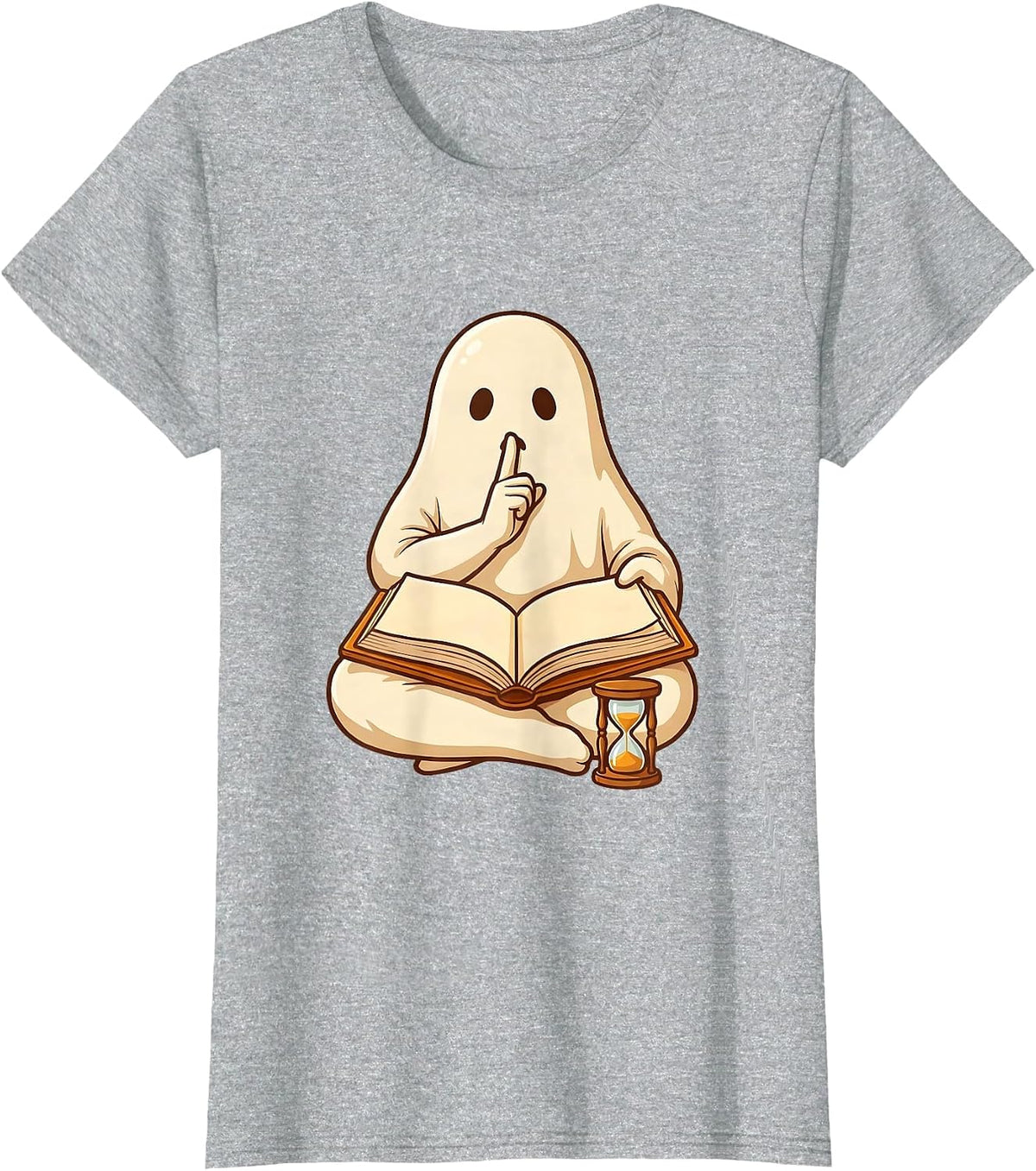 Rounded Ghost Para Normal Activities SPED Teacher Halloween T-Shirt - Heather Grey