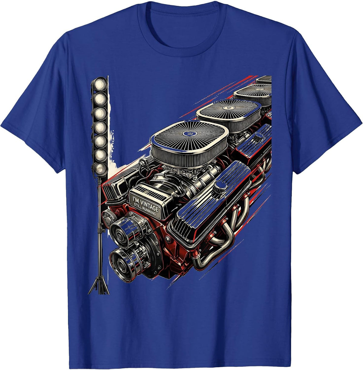 Men's I'm Vintage Still Running Futurist Dynamism Classic Car T-Shirt - Royal Blue