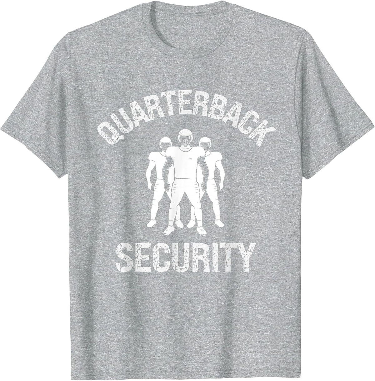 Funny Offensive Lineman Quarterback Security O Line Football T-Shirt - Heather Grey