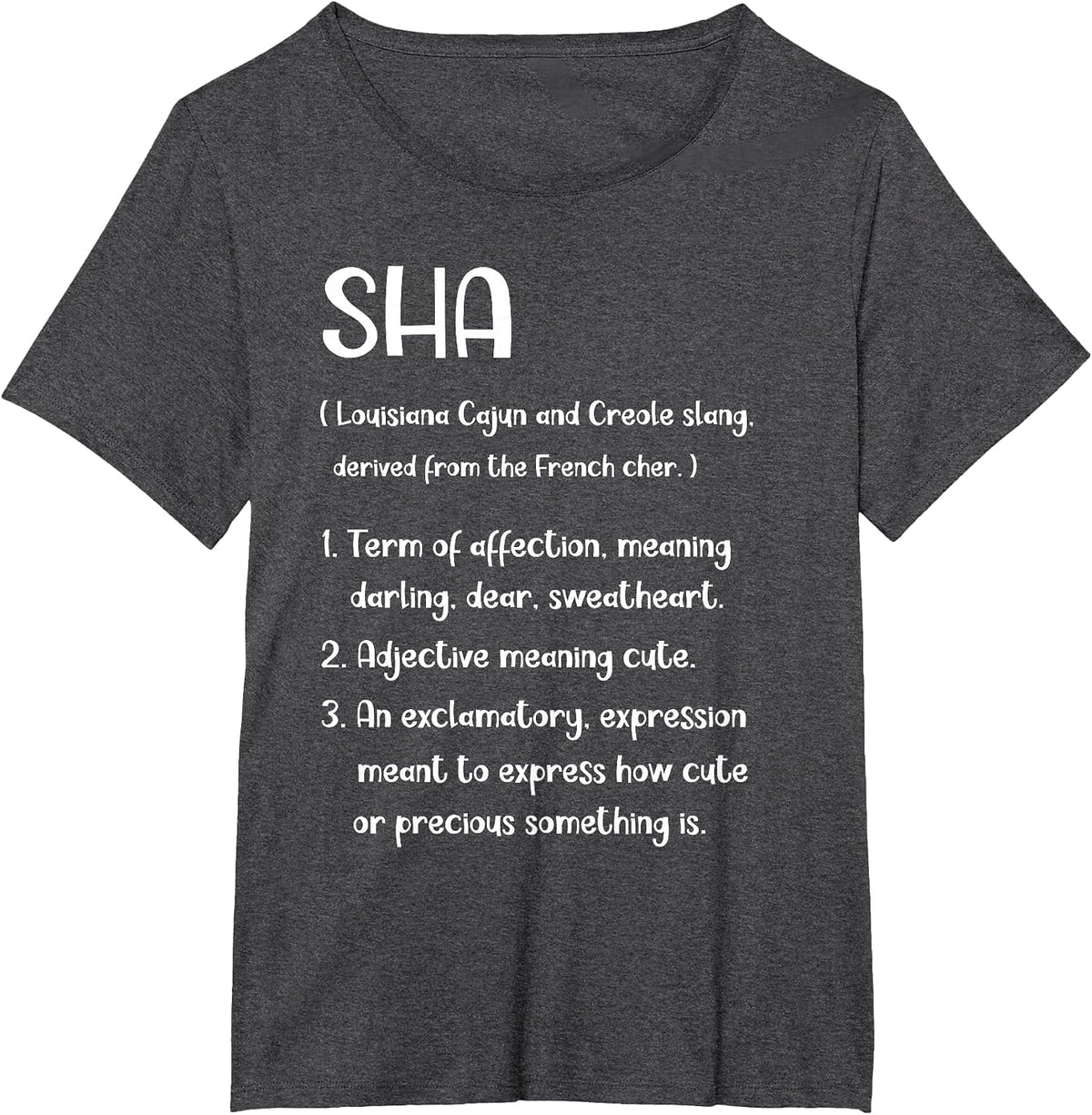 Creole Cajun Culture SHA Tee Louisiana State New Orleans T-Shirt - Dark Heather Grey