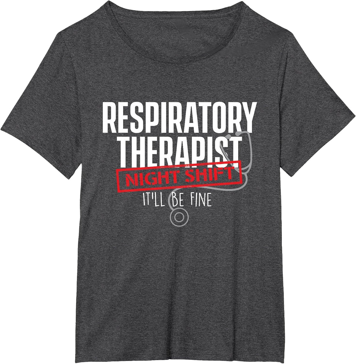Respiratory Therapist Night Shift Tees T Shirts Lung Therapy Pulmonology Gift - Dark Heather Grey