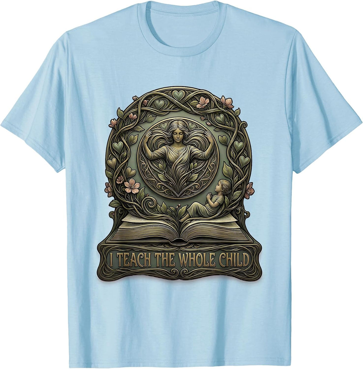 Men's I Teach The Whole Child Sped Teacher Design T-Shirt - Baby Blue