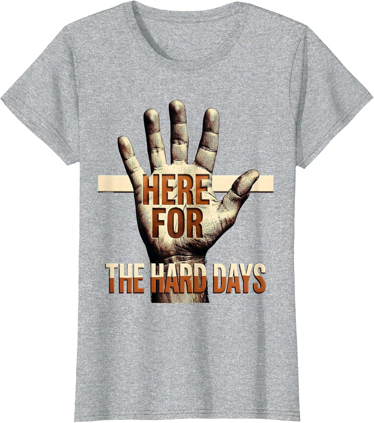 Here for the Hard Days School Counselor Design T-Shirt - Heather Grey