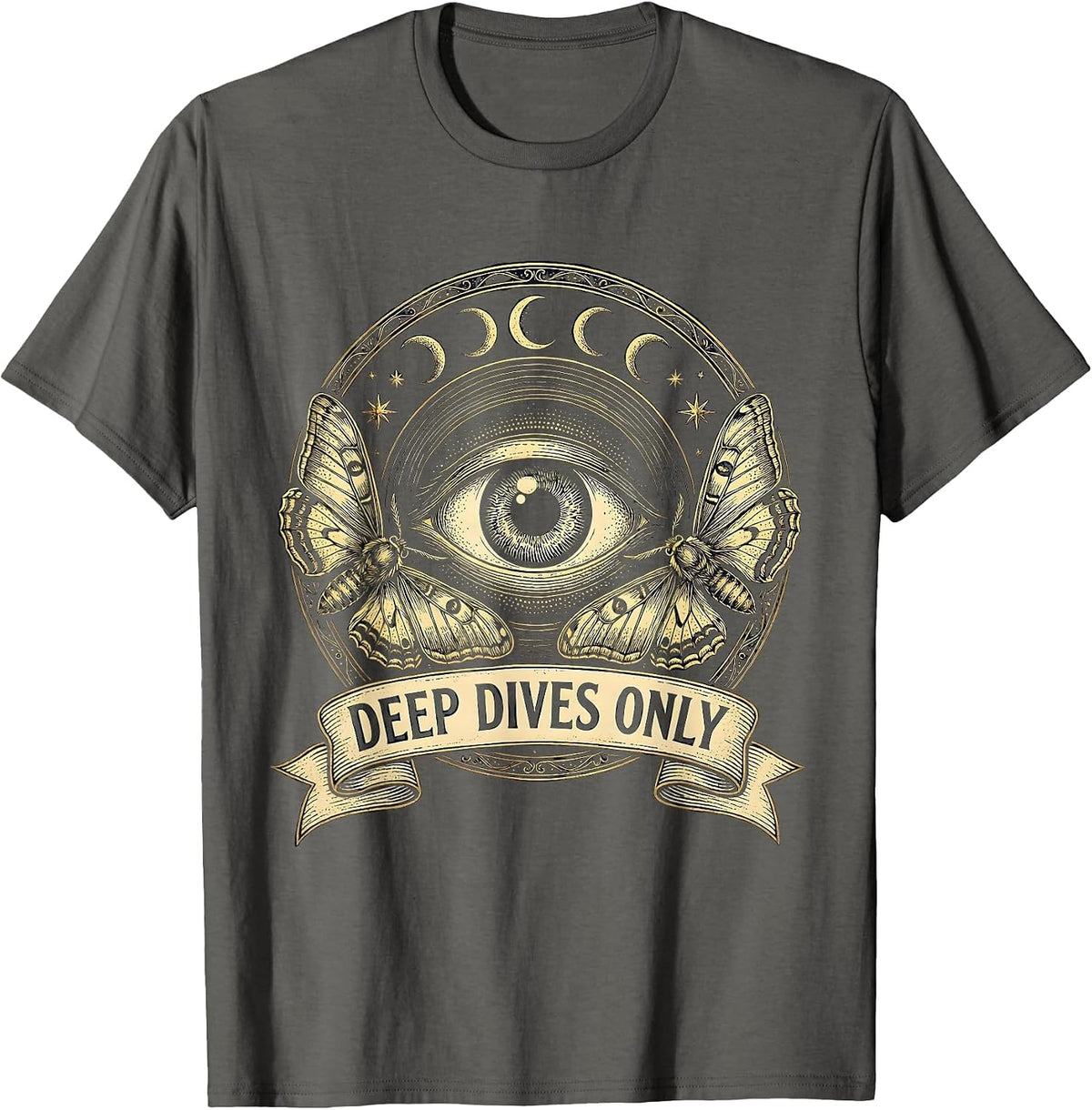 Men's Deep Dives Only Autism Awareness Design T-Shirt - Asphalt Grey
