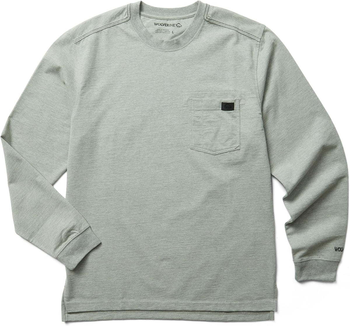 Wolverine Guardian Cotton Long Sleeve T-Shirt - Light Gray Heather