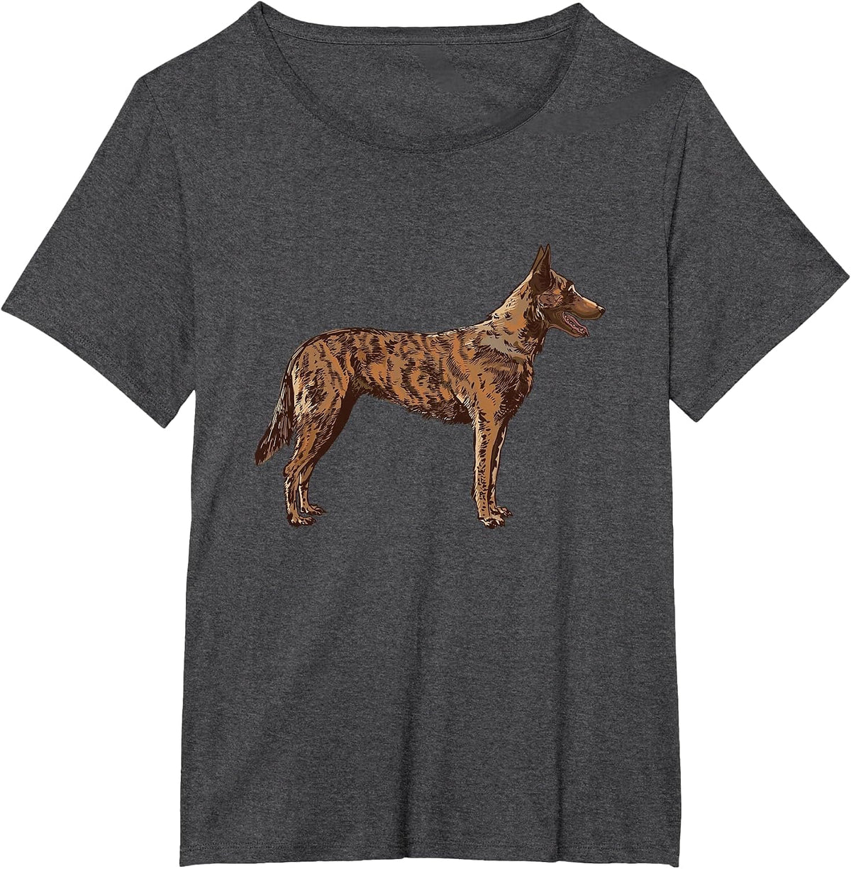 Hollandse Herder Dutch Shepherd T-Shirt - Dark Heather Grey