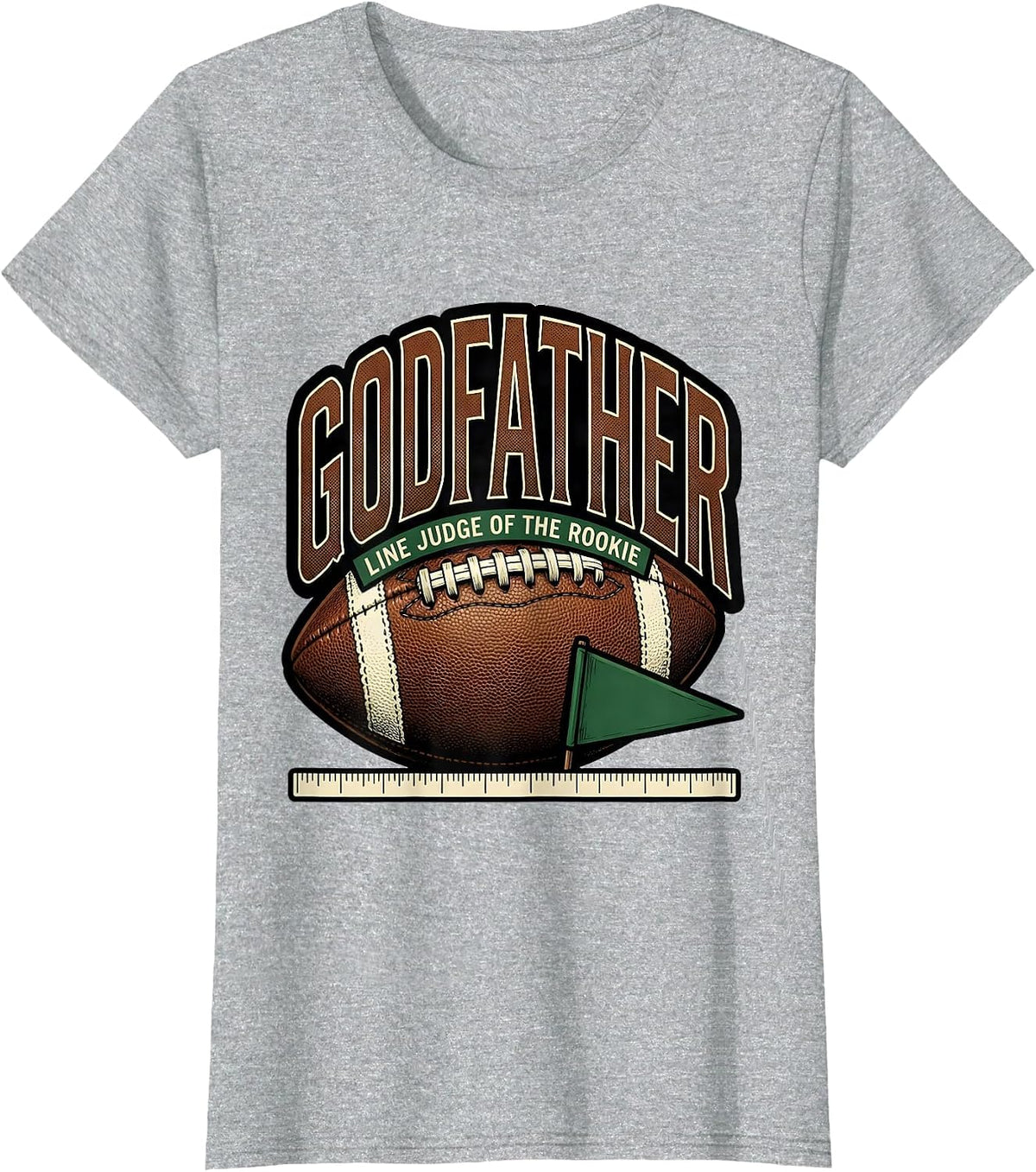 Godfather — Line Judge Of The Rookie First Birthday Boy T-Shirt - Heather Grey