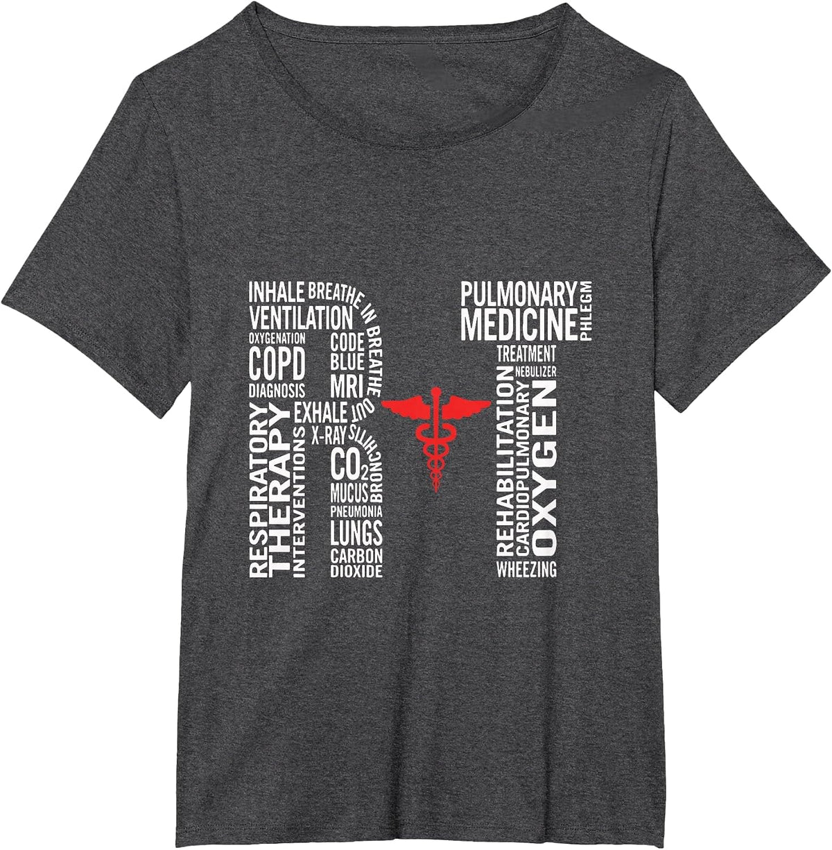 Respiratory Therapeutic Long-Sleeved Shirt T-Shirt - Dark Heather Grey
