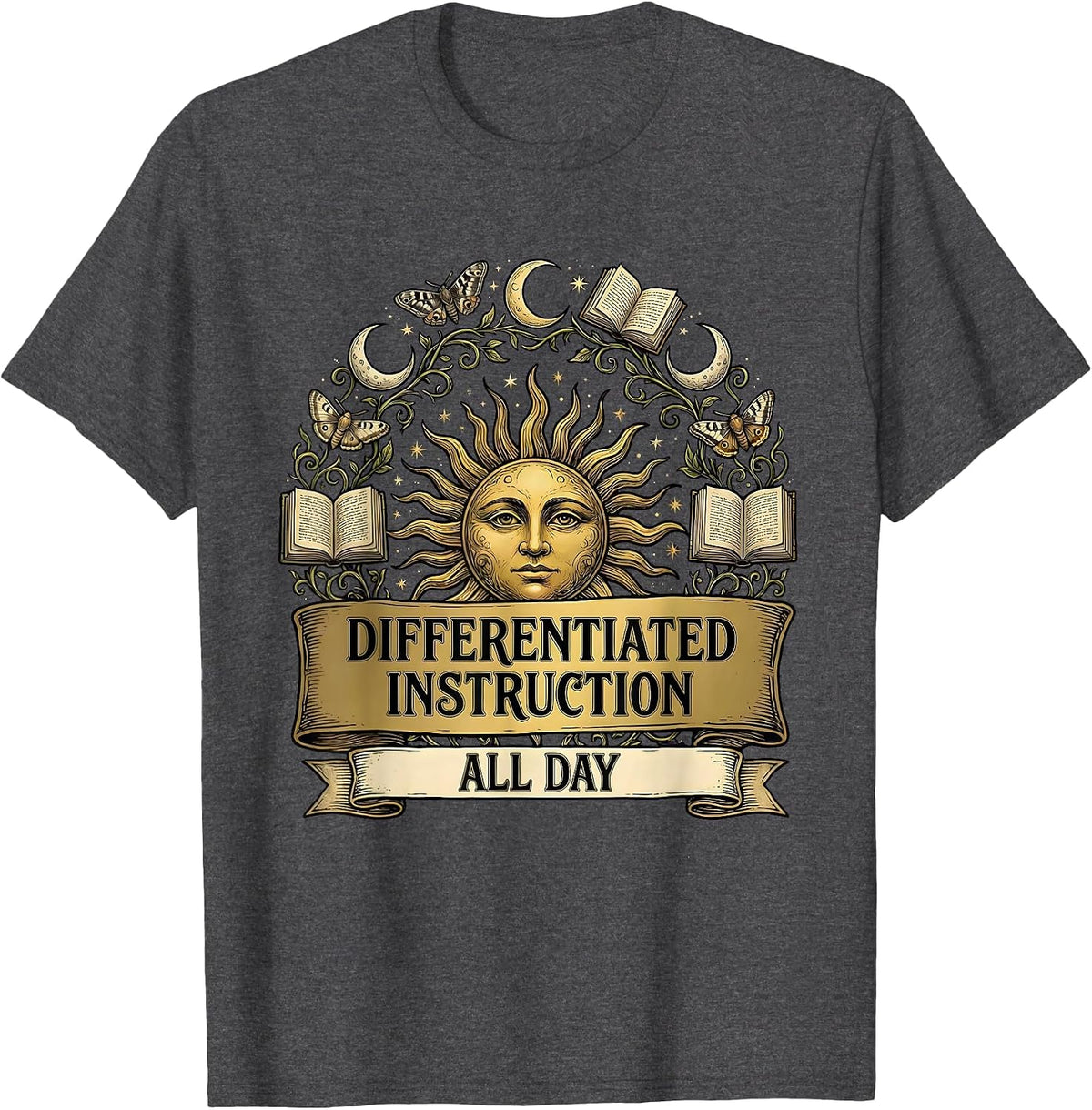 Men's Differentiated Instruction All Day Special Ed Teacher T-Shirt - Dark Heather Grey