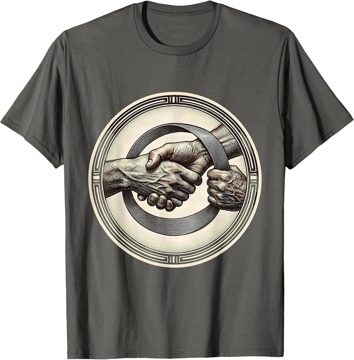 Men's Physical Therapy Resistance Band Stretch Graphic T-Shirt - Asphalt Grey
