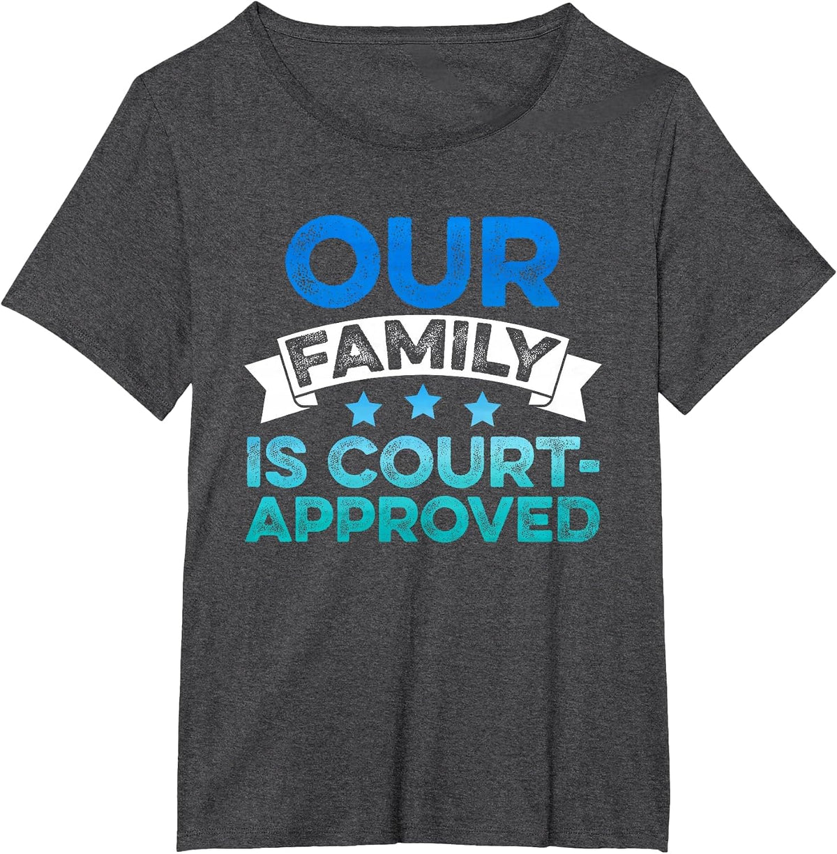 Adoption Announcement Day Court Family T-Shirt - Dark Heather Grey