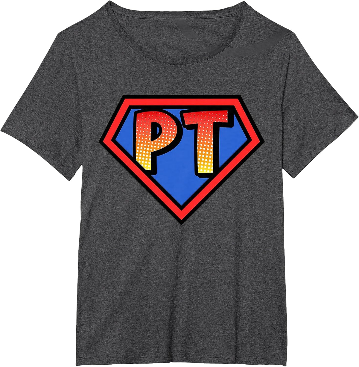 Superhero PT Physical Therapy - Halloween Costume T-Shirt - Dark Heather Grey