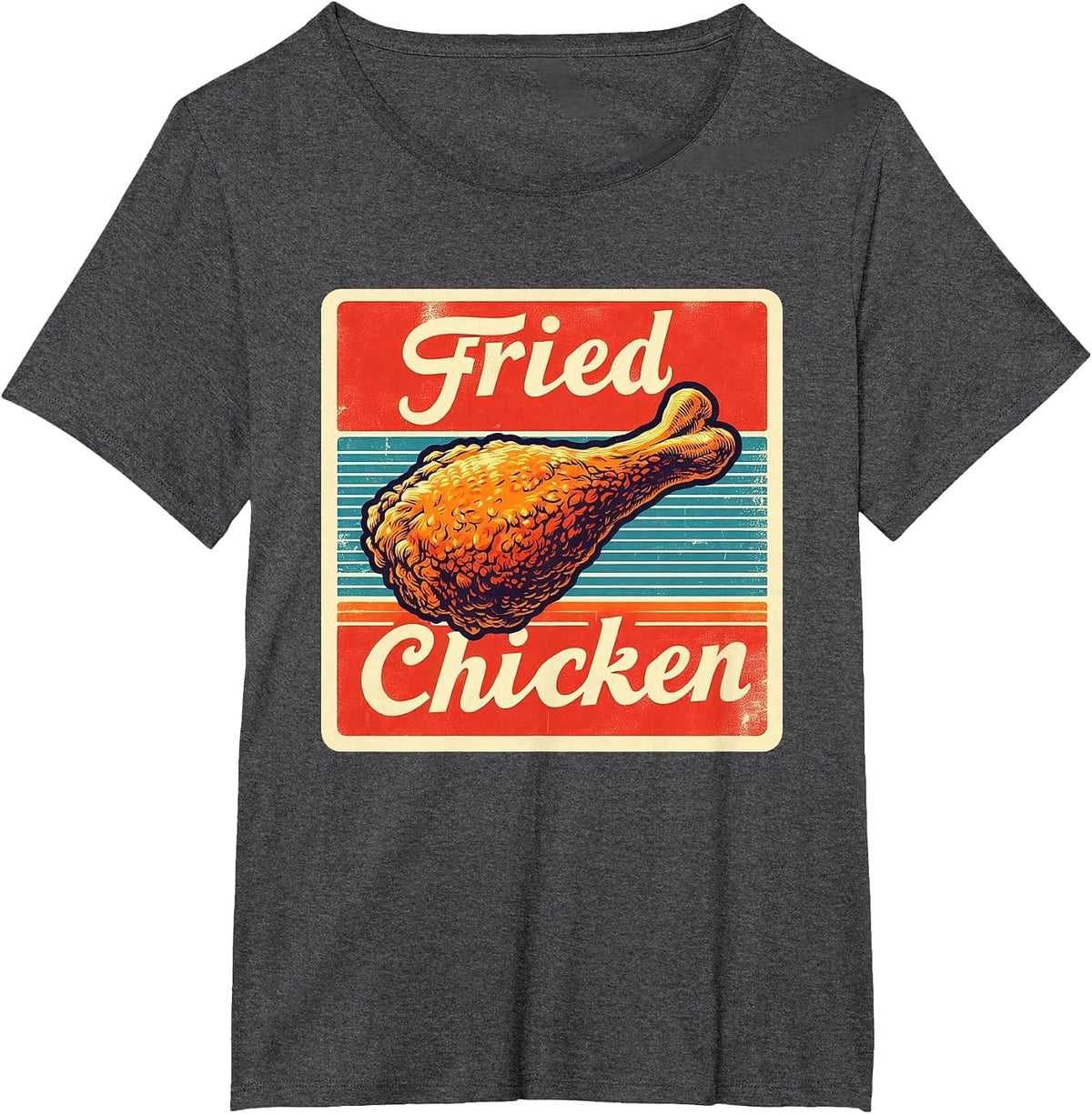 Vintage Fried Chicken T-Shirt - Dark Heather Grey