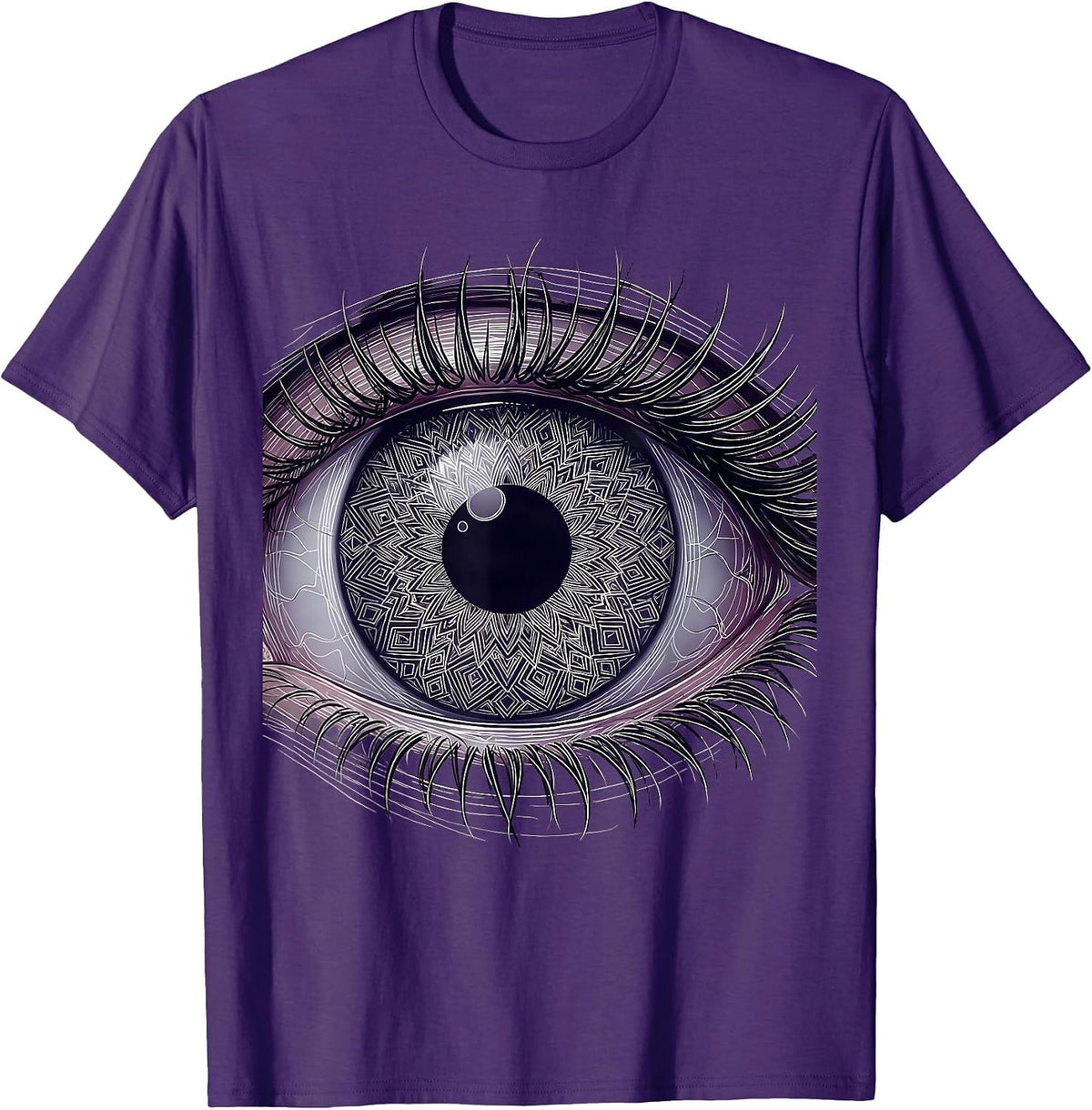 Autism Awareness Kaleidoscope Eye Graphic T-Shirt - Purple