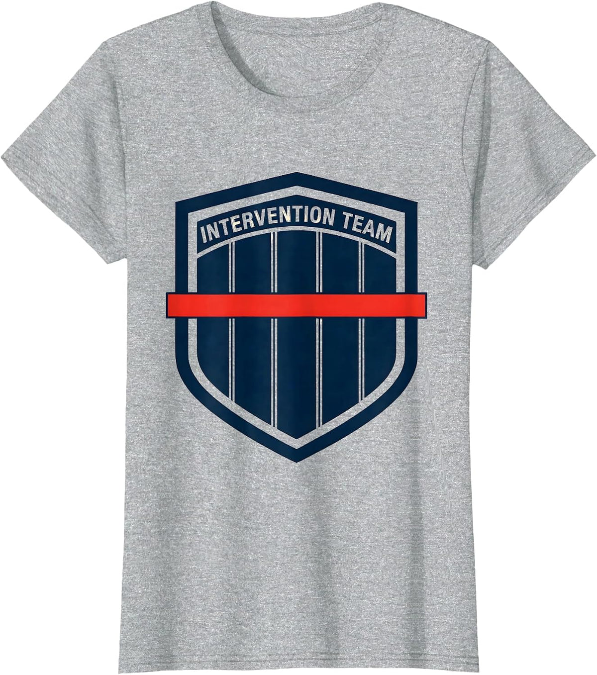 Women's Intervention Team Emblem Early Intervention Teacher Squad T-Shirt - Heather Grey