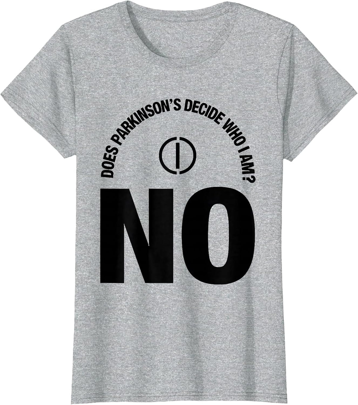 Does Parkinson's Decide Who I Am? No Warrior Support T-Shirt - Heather Grey