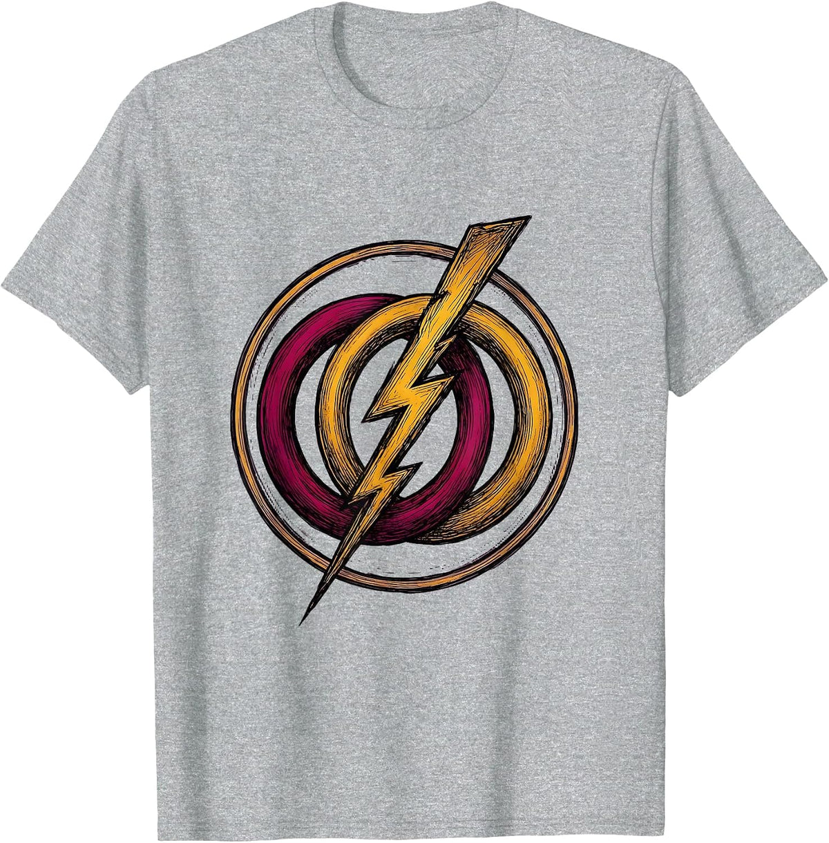 Men's Double Venus Lightning Bolt Lesbian Pride Graphic T-Shirt - Heather Grey