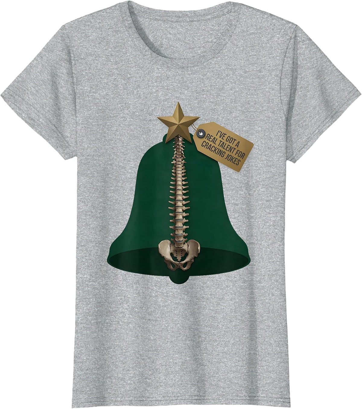 Women's I've Got A Real Talent For Cracking Jokes Funny Chiropractor T-Shirt - Heather Grey