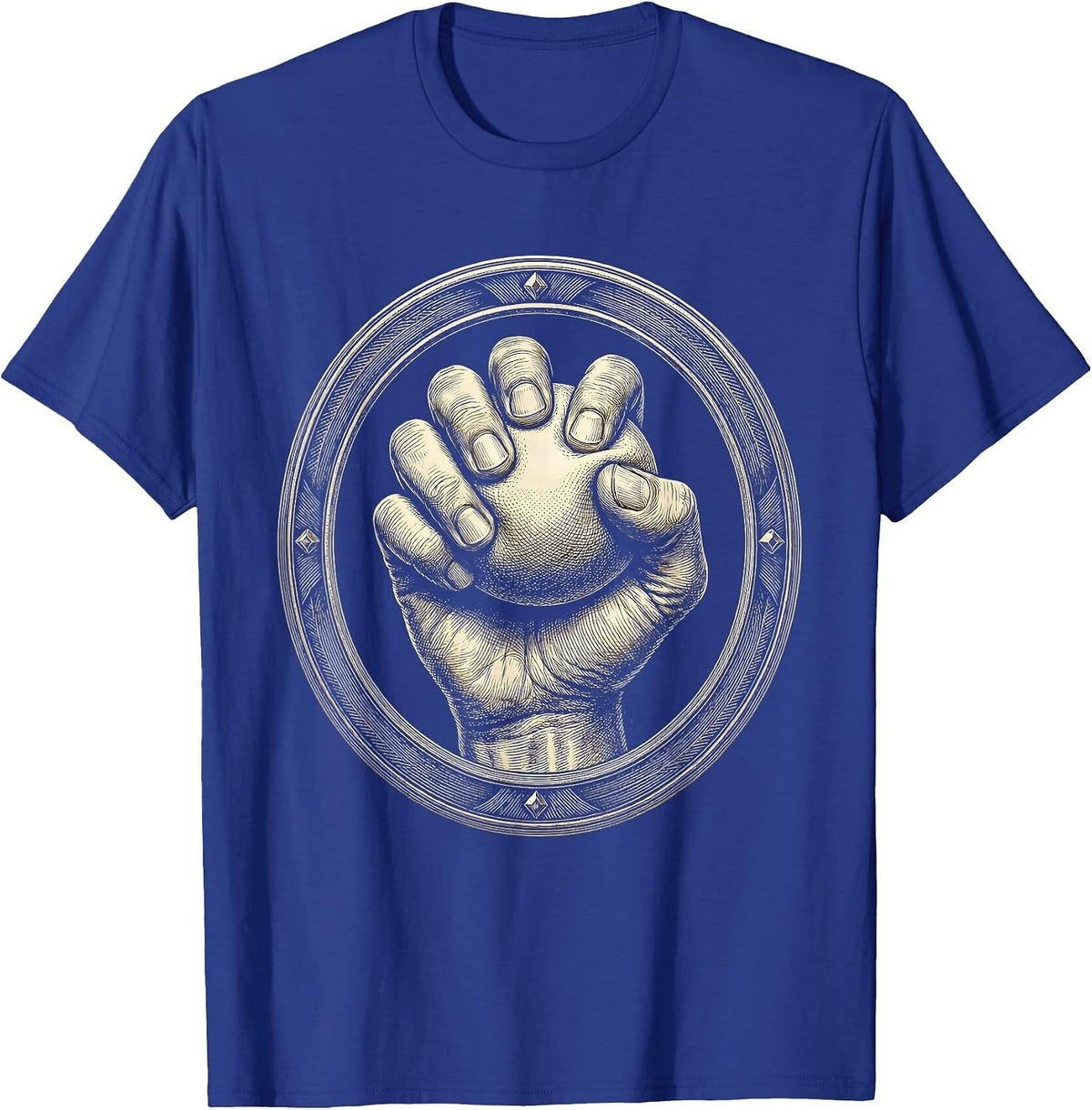 Physical Therapy Stress Ball Squeeze Illustration T-Shirt - Royal Blue