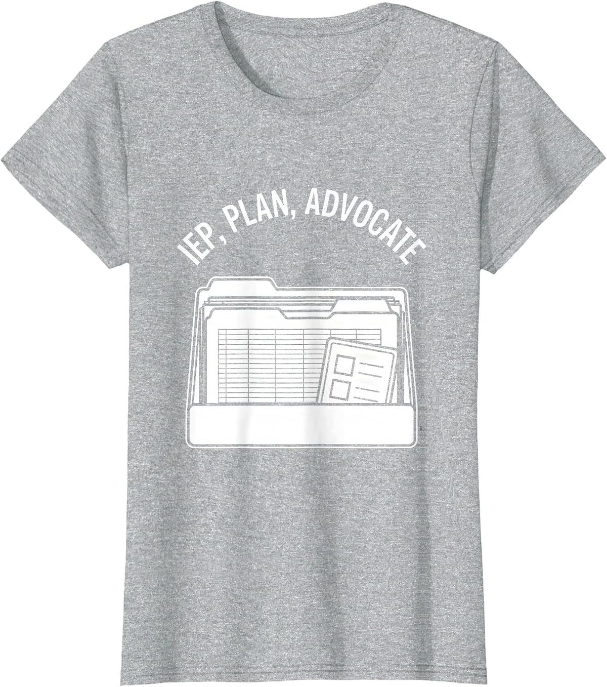 Women's IEP Plan Advocate Funny Special Education Teacher SPED Gift T-Shirt - Heather Grey